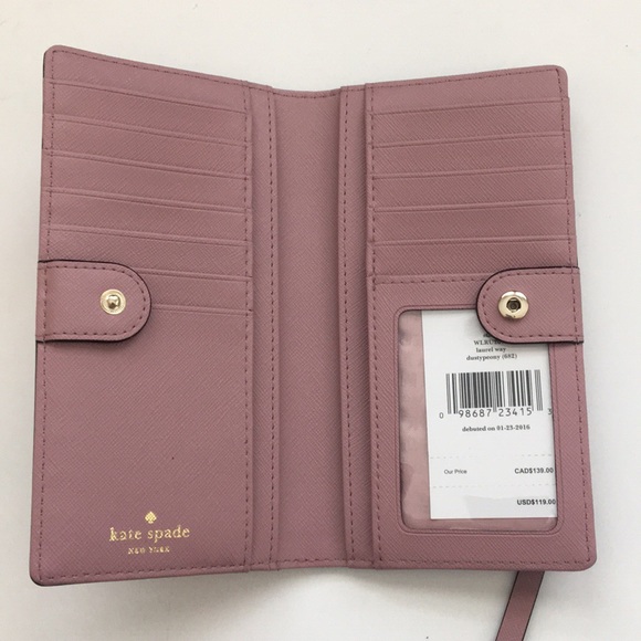 Kate Spade Laurel Way Stacy Wallet - Dusty Peony - Picture 3 of 5